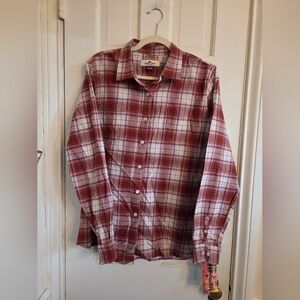 Alpine Lake Crimson and White Plaid Flannel Shirt
